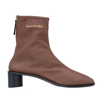 Shop Acne Studios Bertine Ankle Boots In Brown Black