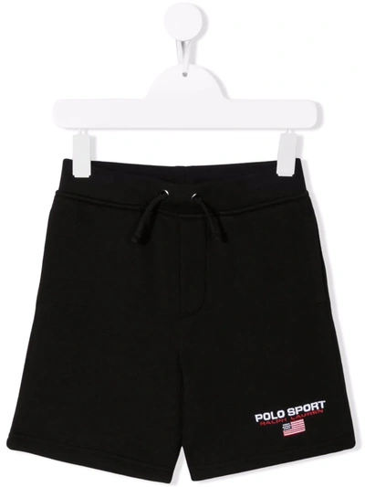 Polo Ralph Lauren Logo-embroidered Track Shorts In Black