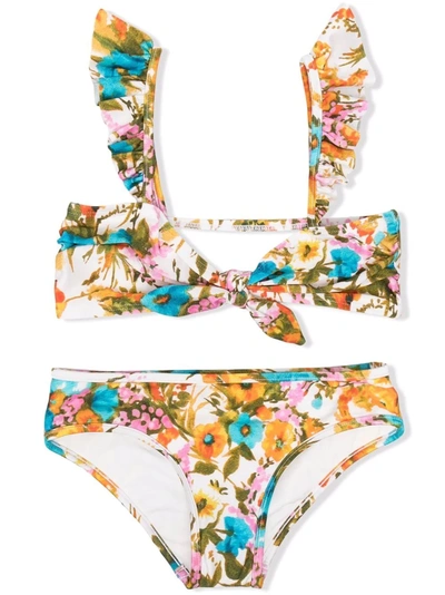 Shop Zimmermann Two-piece Bikini Set In White