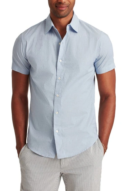 Shop Bonobos Riviera Slim Fit Stretch Short Sleeve Button-up Shirt In River Blue