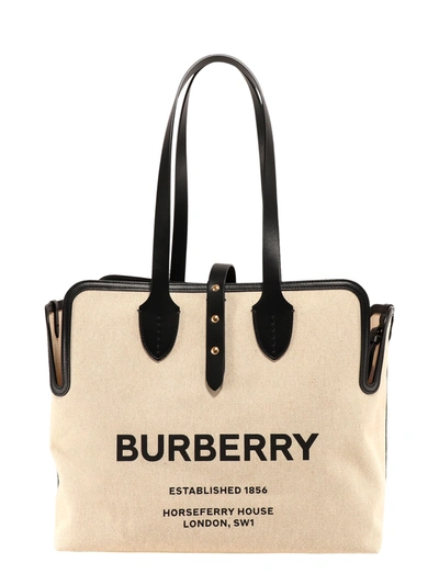 Shop Burberry The Belt Shoulder Bag In Beige