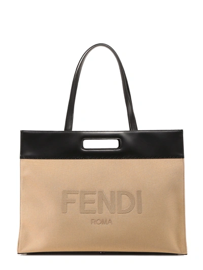 Shop Fendi Handbag In Beige