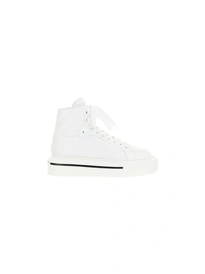 Shop Prada Macro S Sneakers In Bianco