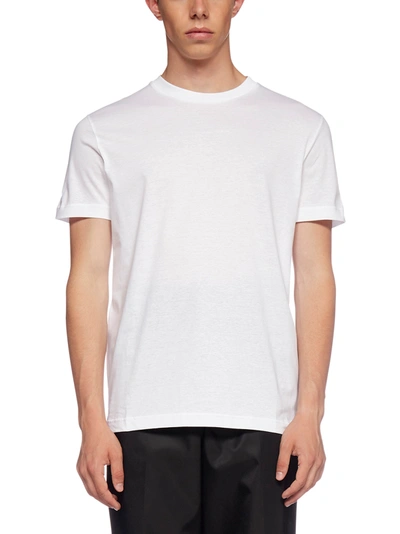 Prada Men's Cotton T-shirt With Logo In White