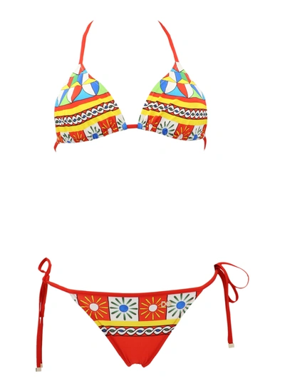 Shop Dolce & Gabbana Bikini In Multicolor