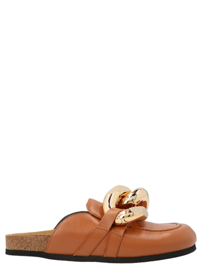 Shop Jw Anderson Chain Loafer Shoes In Brown