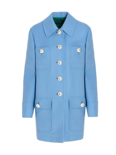 Shop Dolce & Gabbana Coat In Azzurro