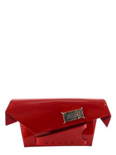 Shop Maison Margiela Snatched Clutch In Red