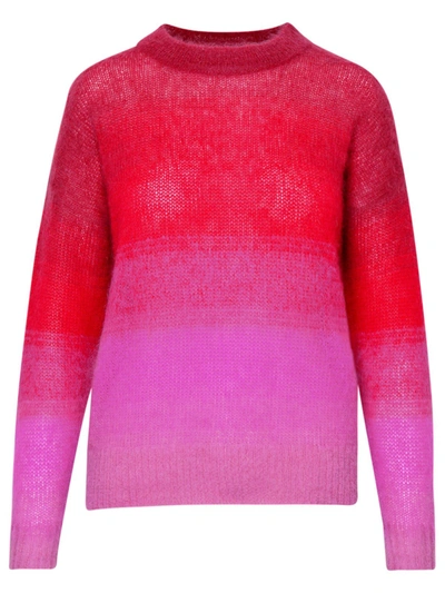 Shop Isabel Marant Étoile Multicolor Mohair Blend Drussell Sweater In Pink