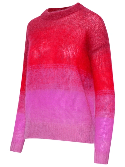 Shop Isabel Marant Étoile Multicolor Mohair Blend Drussell Sweater In Pink