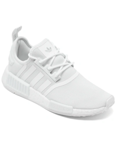 Shop Adidas Originals Originals Women's Nmd R1 Primeblue Casual Sneakers From Finish Line In White