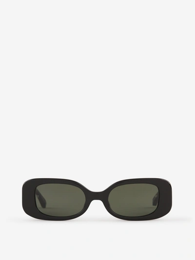 Shop Linda Farrow Lola Rectangular Sunglasses In Black