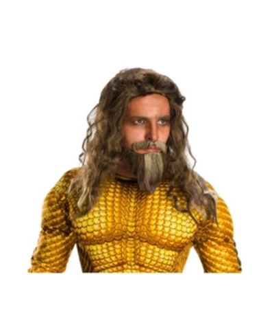 Shop Buyseasons Men's Aquaman Movie Adult Aquaman Beard And Wig Set In Brown