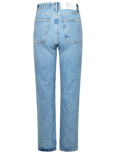 Shop Agolde Light Blue Cotton 90�s Pinch Waist Jeans