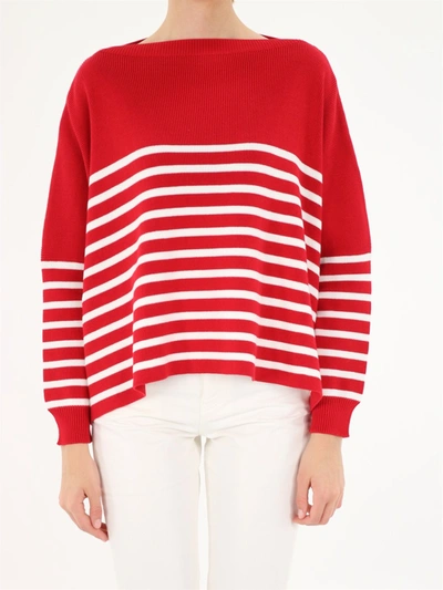 Shop Valentino Striped Knit Sweater In Multi