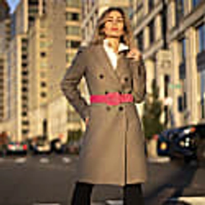 Beltbe Pink Square Buckle Belt In Buckle