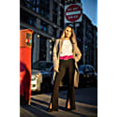 Beltbe Pink Square Buckle Belt In Buckle
