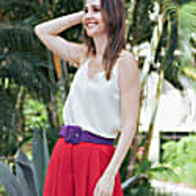 Beltbe Purple Square Buckle Belt In Buckle
