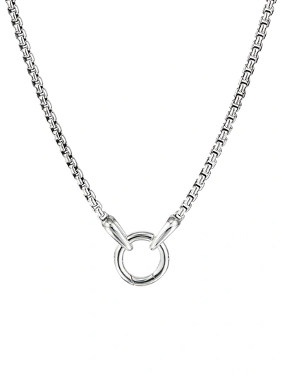 Shop David Yurman Circle Charm Necklace In Silber
