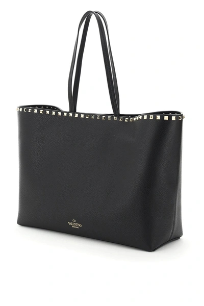 Shop Valentino Garavani Large Rockstud Tote In Black