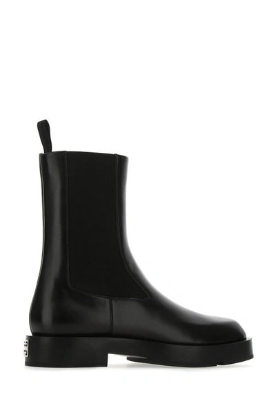 Shop Givenchy Black Leather Chelsea Boots  Black  Uomo 40