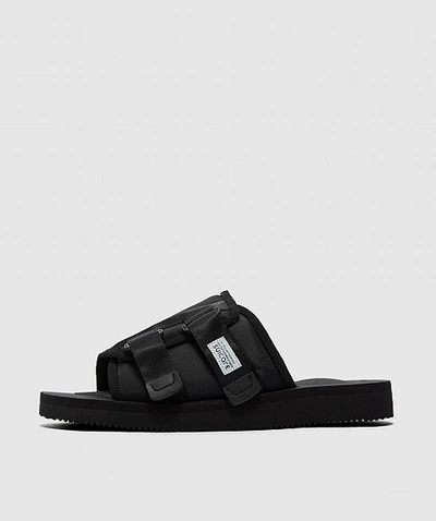 Suicoke Kaw-cab Technical-twill Slides In Black