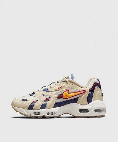 Nike White Air Max 96 Ii Sneakers In Beach/university Gold-blue Void |  ModeSens