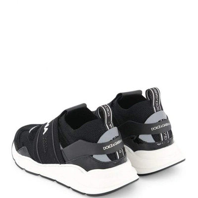 Shop Dolce & Gabbana Baby Boys One Strap Leather Trainers