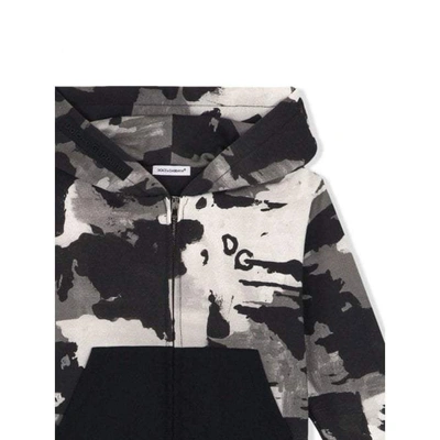 Shop Dolce & Gabbana Camouflage Zip Top Hoodie