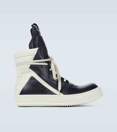 Shop Rick Owens Geobasket High-top Sneakers In Black