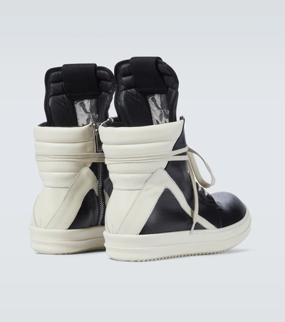 Rick Owens Geobasket Leather High-top Sneakers In Multi