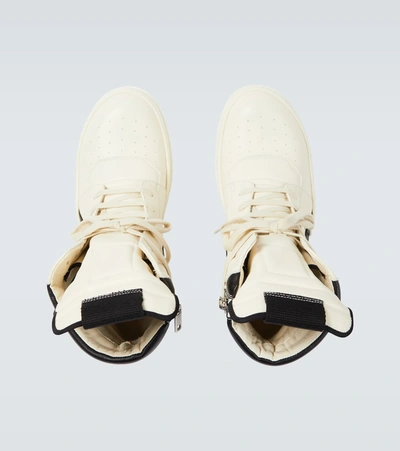 Shop Rick Owens Geobasket High-top Sneakers In White