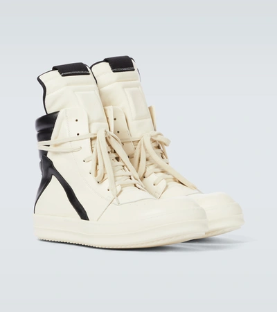 Shop Rick Owens Geobasket High-top Sneakers In White