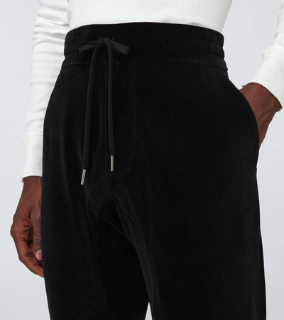 Shop Tom Ford Cotton-blend Sweatpants In Black