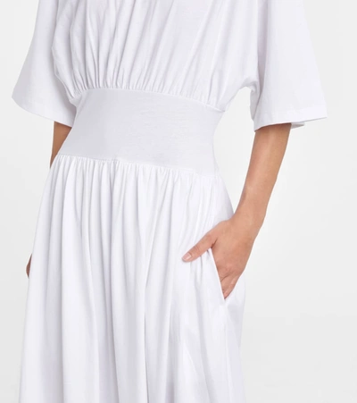 Shop Totême Cotton Jersey Maxi Dress In White