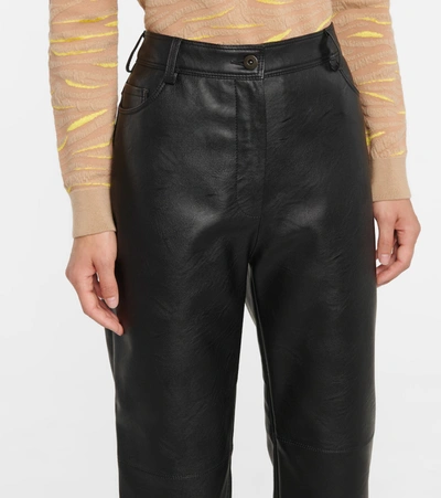 Shop Stella Mccartney Hailey Faux Leather High-rise Pants In Black
