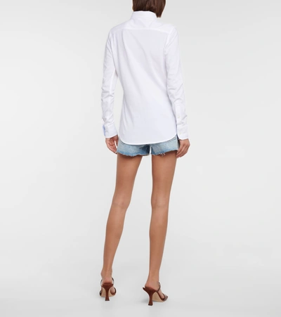 Shop Polo Ralph Lauren Heidi Cotton Piqué Shirt In White