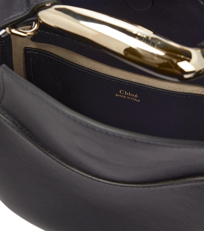 Shop Chloé Kiss Small Leather Shoulder Bag In Blue