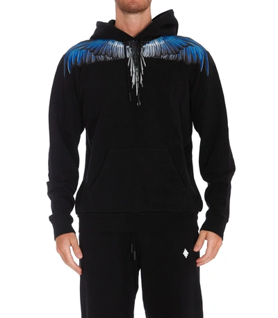 Shop Marcelo Burlon County Of Milan Wings Print Hoodie In Black