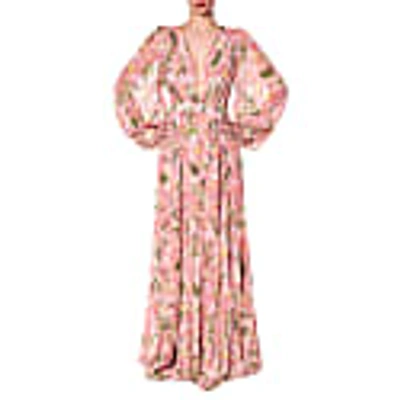 Shop Aggi Esme Swirling Pink Pleated Dress