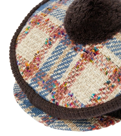 Shop Gucci Checked Hat In Multicoloured