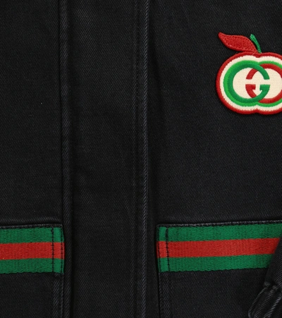 Shop Gucci Stretch-cotton Jacket In Black