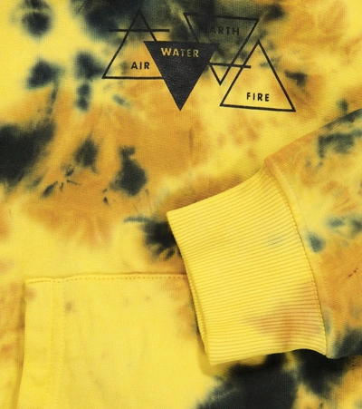 Shop Molo Matt Tie-dye Cotton Hoodie In Yellow