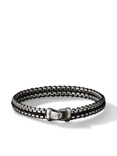 Shop David Yurman Woven Box Chain Bracelet In Silber
