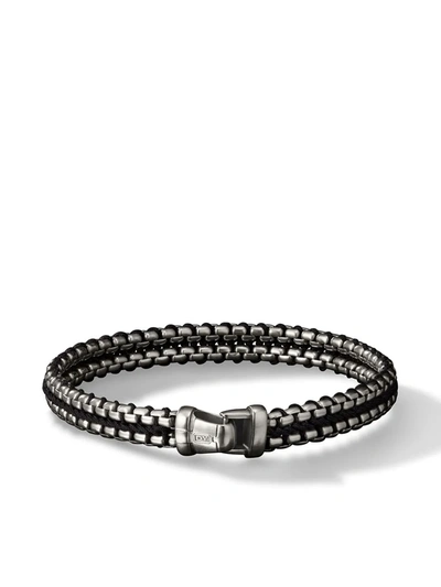 David Yurman Woven Box Chain Bracelet In Silber