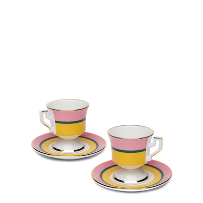 Shop La Doublej Espresso Cup Set Of 2 In Rainbow Giallo