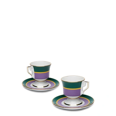 Shop La Doublej Espresso Cup Set Of 2 In Rainbow Viola