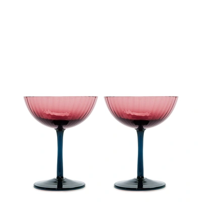 La Doublej Set Of 2 Champagne Glasses In Viola