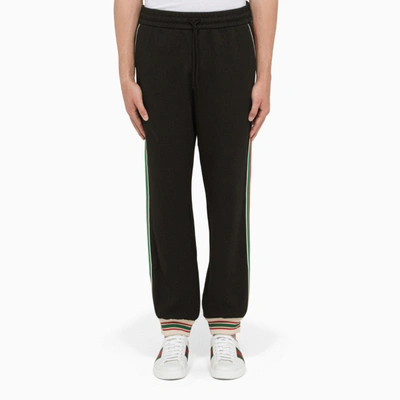 Shop Gucci Black Jacquard Gg Jersey Jogging Trousers