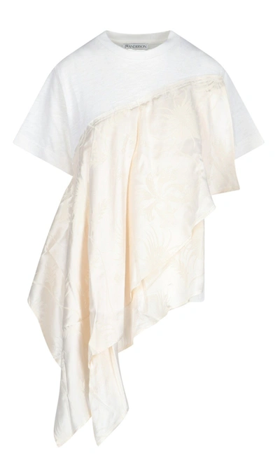 Shop Jw Anderson Asymmetric Ruched T In White